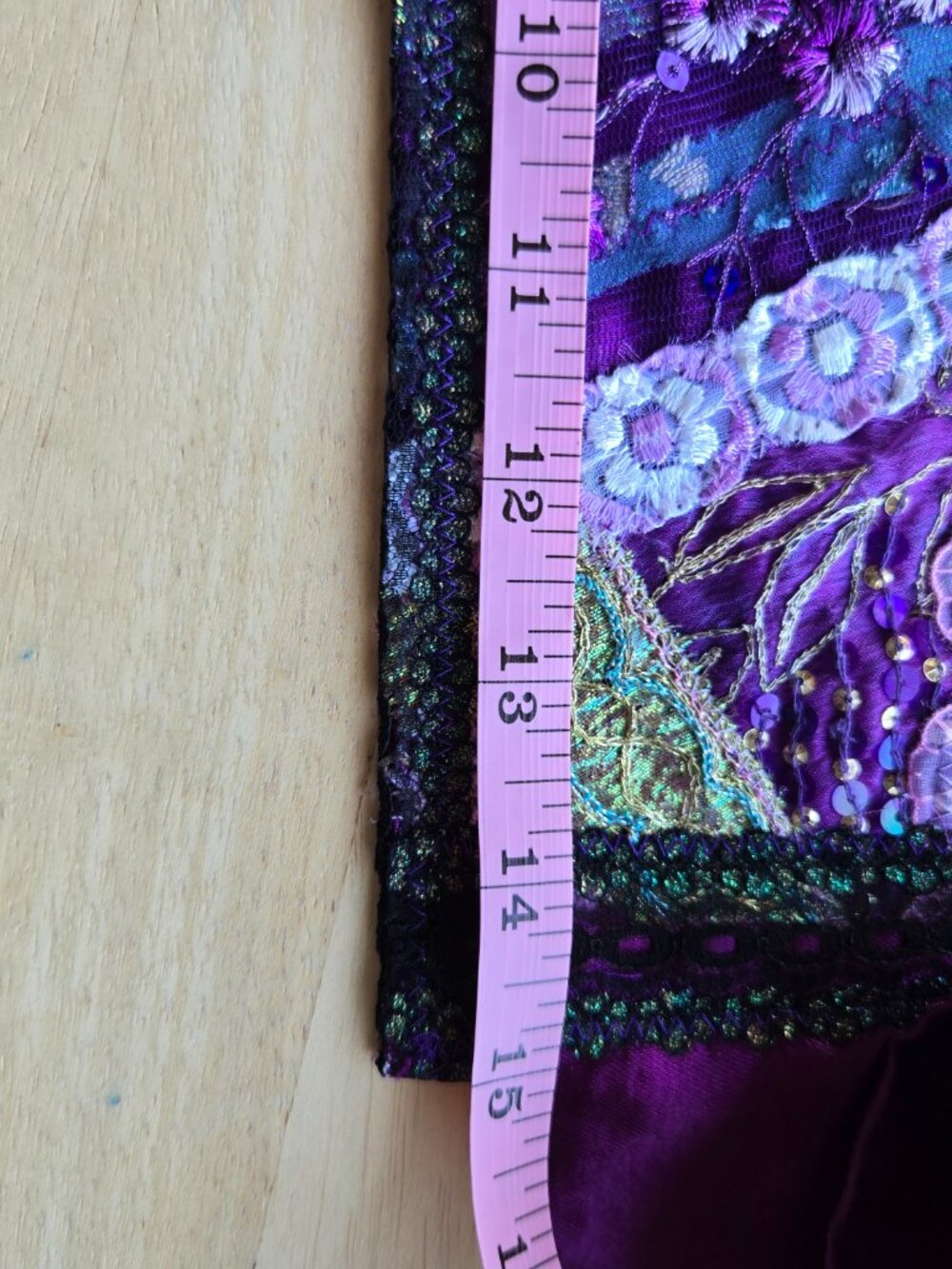 Handmade Purple and Blue Quilted Hair Sash Y2k-Style - Picture 10 of 13